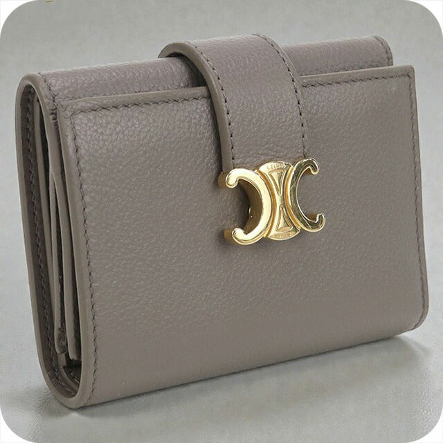 二手Celine Trifold钱包女装品牌CELINE细肩带钱包10M963GHH灰色钱包USDCE102414011