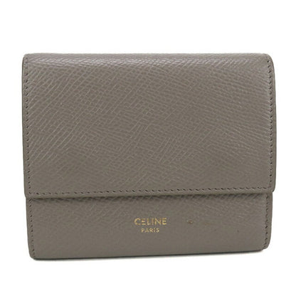 中古 セリーヌ 三つ折り財布 レディース ブランド CELINE トリフォールドウォレット 10B573GTH 38SI グレー 財布 USDCE102602011