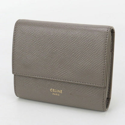 中古 セリーヌ 三つ折り財布 レディース ブランド CELINE トリフォールドウォレット 10B573GTH 38SI グレー 財布 USDCE102602011