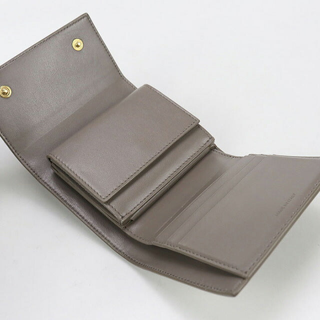 CELINE 三つ折り財布 グレー　トリフォールド セリーヌ 三つ折り財布 バイカラー グレー イエロー スモール トリ