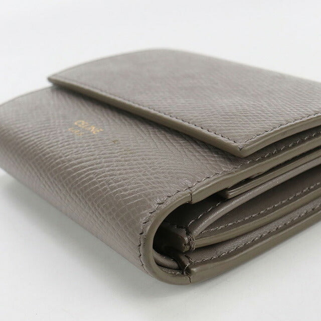 中古 セリーヌ 三つ折り財布 レディース ブランド CELINE トリフォールドウォレット 10B573GTH 38SI グレー 財布 USDCE102602011