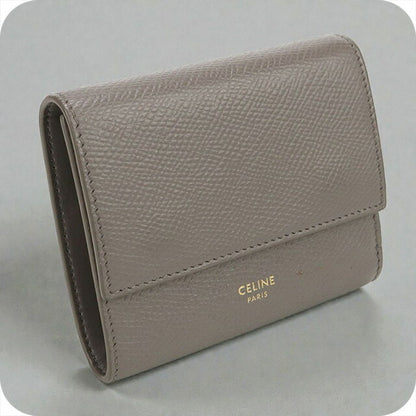 中古 セリーヌ 三つ折り財布 レディース ブランド CELINE トリフォールドウォレット 10B573GTH 38SI グレー 財布 USDCE102602011