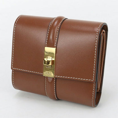 中古 セリーヌ 三折財布 レディース ブランド CELINE 16(セーズ) スモール トリフォールドウォレット 10F523CQ7 04LU ブラウン 財布 USDCE102606011