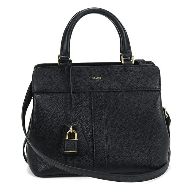 中古 セリーヌ トートバッグ レディース ブランド CELINE スモール カバ ドゥ フランス 2WAY 19196 3CRE 38NO ブラック バッグ USDCE104051011