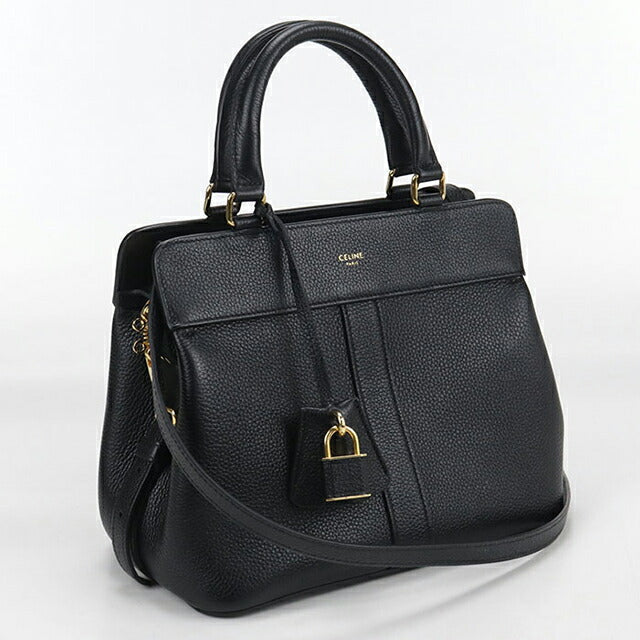 中古 セリーヌ トートバッグ レディース ブランド CELINE スモール カバ ドゥ フランス 2WAY 19196 3CRE 38NO ブラック バッグ USDCE104051011
