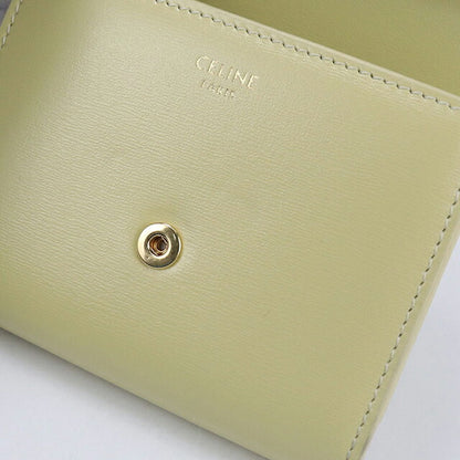 二手CELINE Trifold钱包女装品牌CELINE Triomphe小翻盖钱包10D78 3DPV黄色钱包USDCE104139011