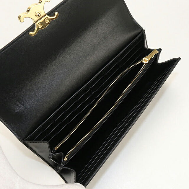 二手Celine长款钱包双折女士品牌CELINE Triomphe大号钱包10E313DPV.38NO黑色钱包USDCE104330011