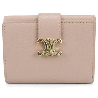 中古 セリーヌ 三つ折り財布 レディース ブランド CELINE トリオンフ ファインストラップウォレットニノ 10M963GHH.03SA ピンク 財布 USDCE104690011