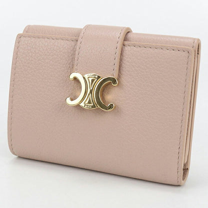 中古 セリーヌ 三つ折り財布 レディース ブランド CELINE トリオンフ ファインストラップウォレットニノ 10M963GHH.03SA ピンク 財布 USDCE104690011