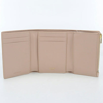 中古 セリーヌ 三つ折り財布 レディース ブランド CELINE トリオンフ ファインストラップウォレットニノ 10M963GHH.03SA ピンク 財布 USDCE104690011