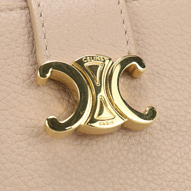 CELINE ベージュ エンボスロゴ 三つ折り財布 NOVELTY CELINE ベージュ 三つ折り財布 【公式通販】