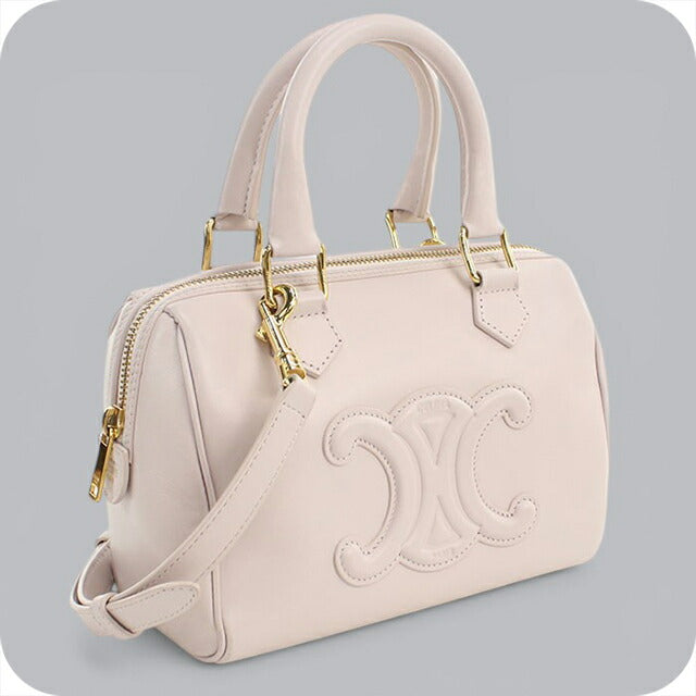 Used Celine Handbag Ladies Brand CELINE Triomphe Small Boston 113773DU3 Pink USDCE105053011