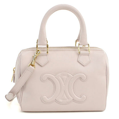Used Celine Handbag Ladies Brand CELINE Triomphe Small Boston 113773DU3 Pink USDCE105053011