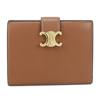 中古 セリーヌ 二つ折り財布 レディース ブランド CELINE ニノ ミディアム　ストラップ　ウォレット 10M913GHH.04LU ブラウン 財布 USDCE105138011