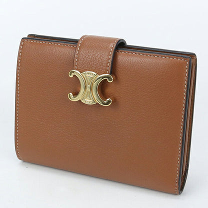 中古 セリーヌ 二つ折り財布 レディース ブランド CELINE ニノ ミディアム　ストラップ　ウォレット 10M913GHH.04LU ブラウン 財布 USDCE105138011