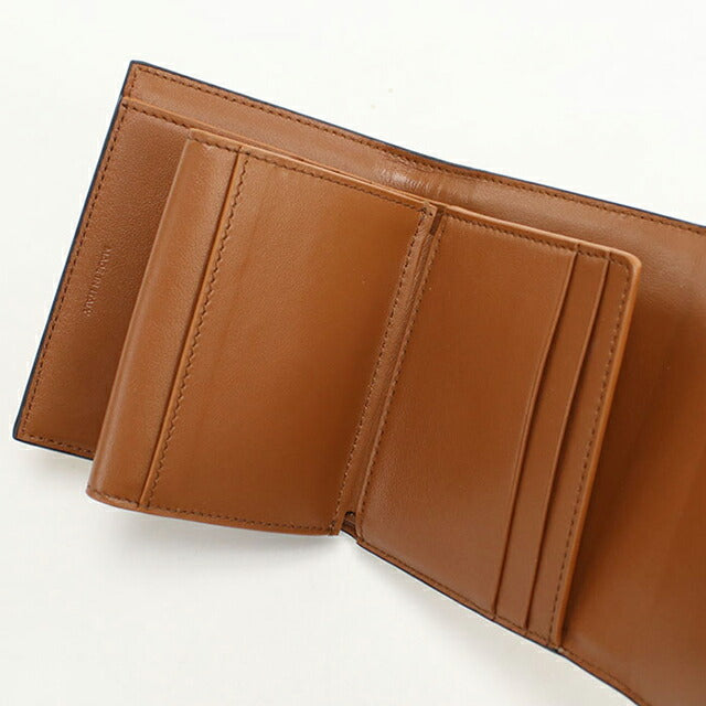 中古 セリーヌ 三つ折り財布 レディース ブランド CELINE トリオンフ スモール フラップ ウォレット レザー 10D78 ベージュ 財布 USDCE106008011