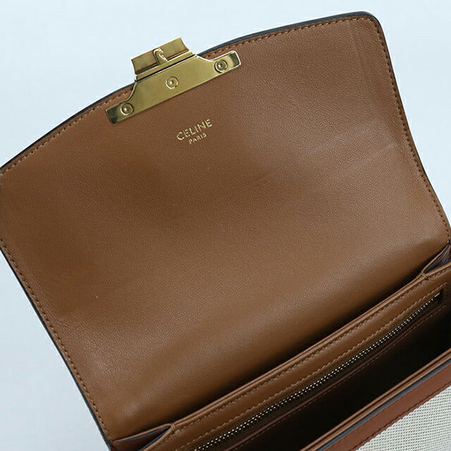 中古 セリーヌ 斜め掛け ショルダーバッグ レディース ブランド CELINE トリオンフ クラシック トリオンフバッグ ベージュ バッグ USDCE106579011