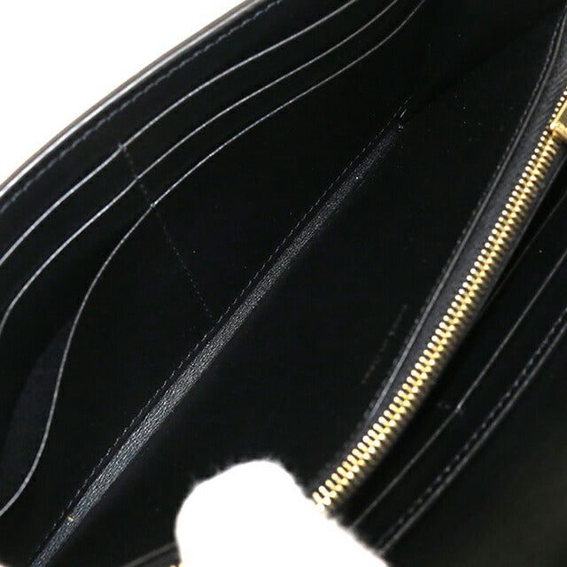 中古 セリーヌ 長財布二折 レディース ブランド CELINE トリオンフ ラージウォレット ブラック 財布 USDCE106615011