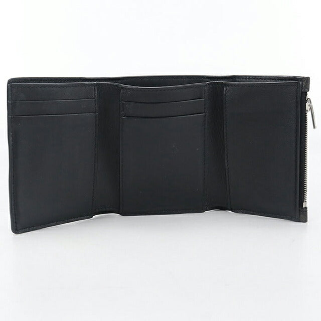 中古 セリーヌ 三つ折り財布 メンズ ブランド CELINE トリオンフキャンバス ブラック 財布 USDCE106620011