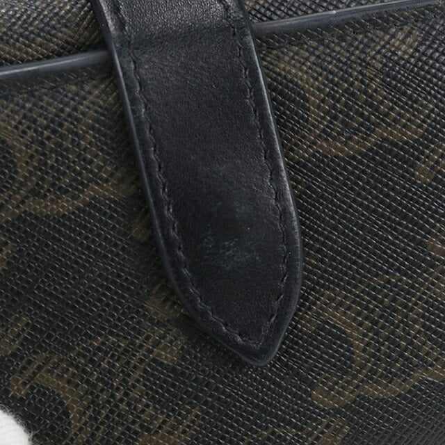中古 セリーヌ 三つ折り財布 メンズ ブランド CELINE トリオンフキャンバス ブラック 財布 USDCE106620011