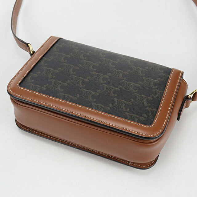 中古 セリーヌ 斜め掛け ショルダーバッグ レディース ブランド CELINE トリオンフキャンバス ティーン トリオンフバッグ ブラウン バッグ USDCE106701011