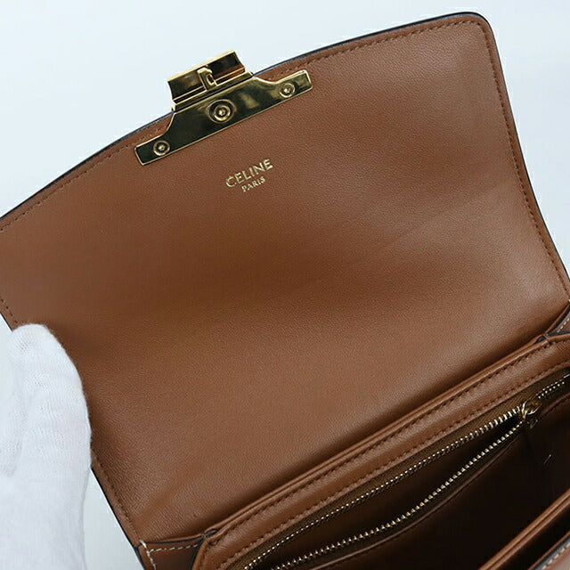 中古 セリーヌ 斜め掛け ショルダーバッグ レディース ブランド CELINE トリオンフキャンバス ティーン トリオンフバッグ ブラウン バッグ USDCE106701011
