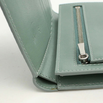 中古 セリーヌ 二折財布 レディース ブランド CELINE ストラップウォレット グリーン 財布 USDCE107074011