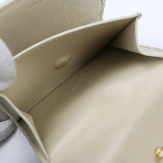 二手Celine Trifold钱包女装品牌CELINE Triomphe小翻盖钱包10D783DPV米色钱包USDCE107393011