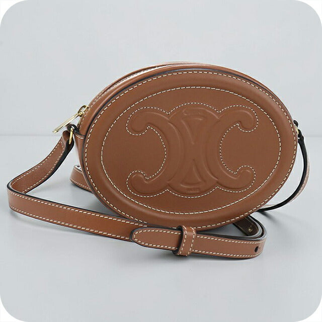 中古 セリーヌ 斜め掛け ショルダーバッグ レディース ブランド CELINE トリオンフ ブラウン USDCE107398011
