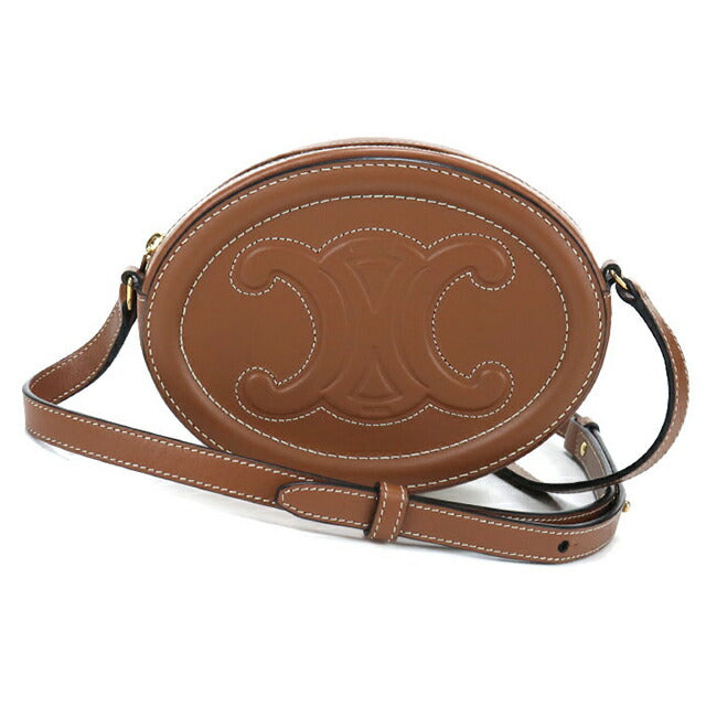 中古 セリーヌ 斜め掛け ショルダーバッグ レディース ブランド CELINE トリオンフ ブラウン USDCE107398011