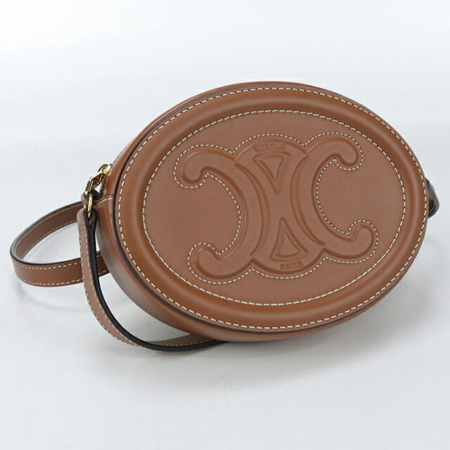 中古 セリーヌ 斜め掛け ショルダーバッグ レディース ブランド CELINE トリオンフ ブラウン USDCE107398011