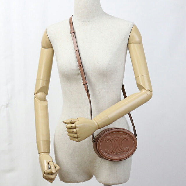 中古 セリーヌ 斜め掛け ショルダーバッグ レディース ブランド CELINE トリオンフ ブラウン USDCE107398011