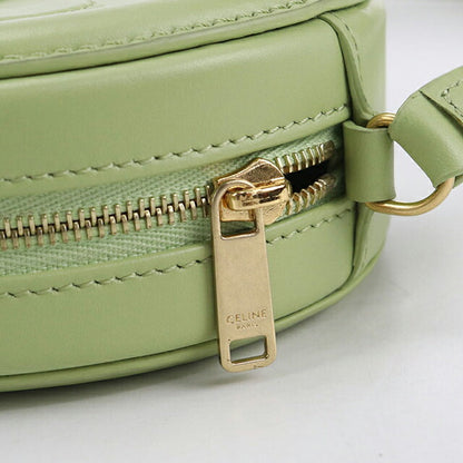 中古 セリーヌ 斜め掛け ショルダーバッグ レディース ブランド CELINE キュイルトリオンフ オーバルパース レザー グリーン バッグ USDCE107401011