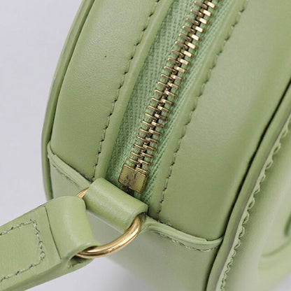 中古 セリーヌ 斜め掛け ショルダーバッグ レディース ブランド CELINE キュイルトリオンフ オーバルパース レザー グリーン バッグ USDCE107401011