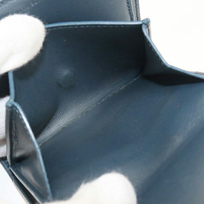 中古 セリーヌ 三つ折り財布 三折財布 レディース ブランド CELINE トリオンフ スモールフラップウォレット ネイビー 財布 USDCE107555011