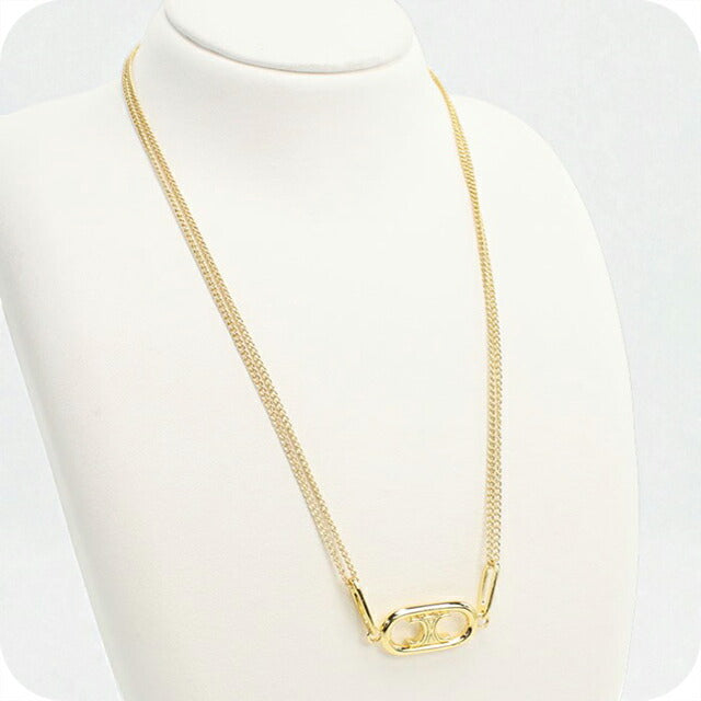 中古 セリーヌ ネックレス レディース ブランド CELINE マイヨン 46S896BRA ゴールド アクセサリー USDCE107910011