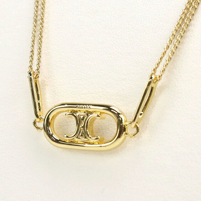 中古 セリーヌ ネックレス レディース ブランド CELINE マイヨン 46S896BRA ゴールド アクセサリー USDCE107910011