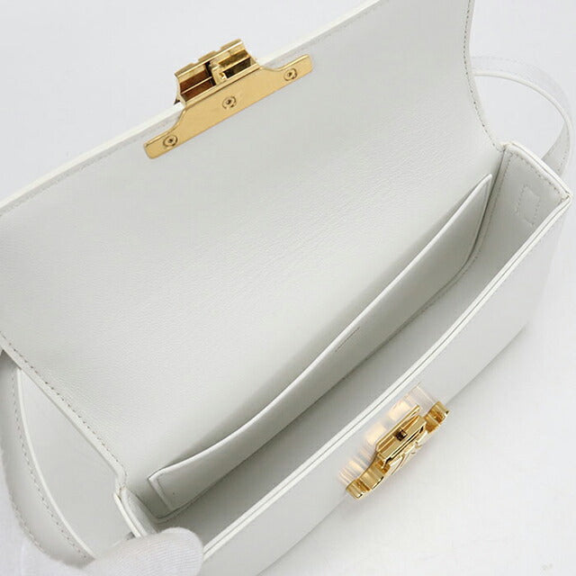 中古 セリーヌ ショルダーバッグ レディース ブランド CELINE トリオンフ レザー 194143BF4.01HT ホワイト USDCE107922011
