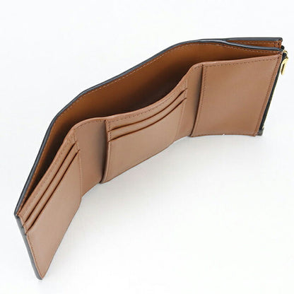 中古 セリーヌ 三つ折り財布 三折財布 レディース ブランド CELINE トリオンフキャンバス ファインストラップウォレットニノ ブラウン 財布 USDCE108137011