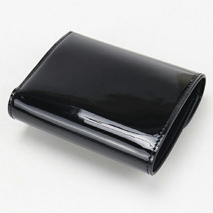 中古 セリーヌ 三つ折り財布 三折財布 レディース ブランド CELINE トリオンフ スモールフラップウォレット ブラック 財布 USDCE108138011