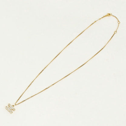 中古 セリーヌ ネックレス レディース ブランド CELINE トリオンフ ラインストーン ゴールド アクセサリー USDCE108300011