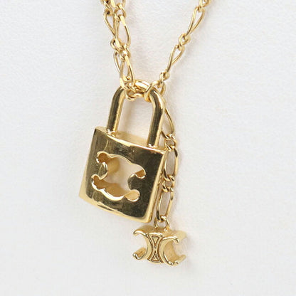 中古 セリーヌ ネックレス レディース ブランド CELINE トリオンフ ロック 461HH6BRA.35OR ゴールド アクセサリー USDCE108453011