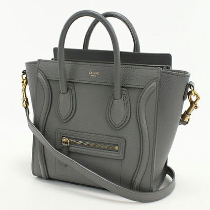 二手 Celine 手提包 女士品牌 CELINE Luggage Nano 189243AQL.10KL 灰色 USDCE108660011