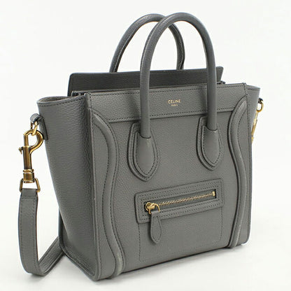 二手 Celine 手提包 女士品牌 CELINE Luggage Nano 189243AQL.10KL 灰色 USDCE108660011