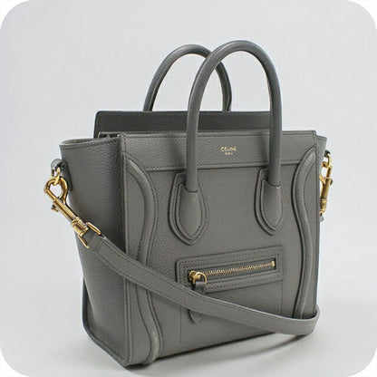二手 Celine 手提包 女士品牌 CELINE Luggage Nano 189243AQL.10KL 灰色 USDCE108660011