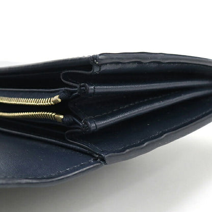 Used Celine long wallet bi-fold ladies brand CELINE Triomphe large wallet 10E313DPV navy USDCE108786011
