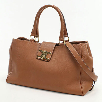 Used Celine tote bag ladies brand CELINE Triomphe 2WAY brown USDCE109276011