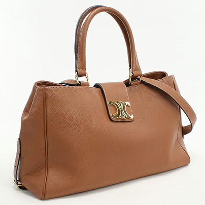 Used Celine tote bag ladies brand CELINE Triomphe 2WAY brown USDCE109276011