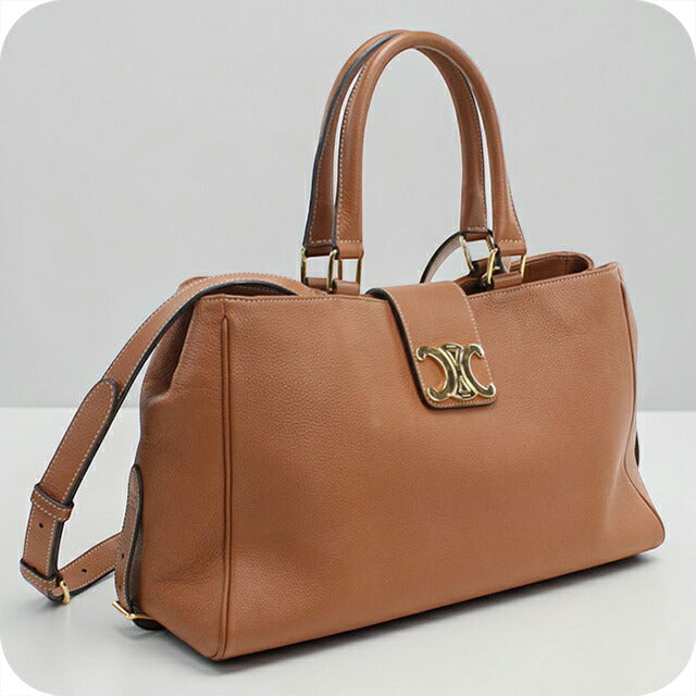 中古 セリーヌ トートバッグ レディース ブランド CELINE トリオンフ 2WAY ブラウン USDCE109276011