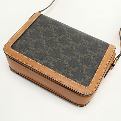 中古 セリーヌ 斜め掛け ショルダーバッグ レディース ブランド CELINE トリオンフキャンバス 188882BZ4.04LU ブラウン USDCE110466011